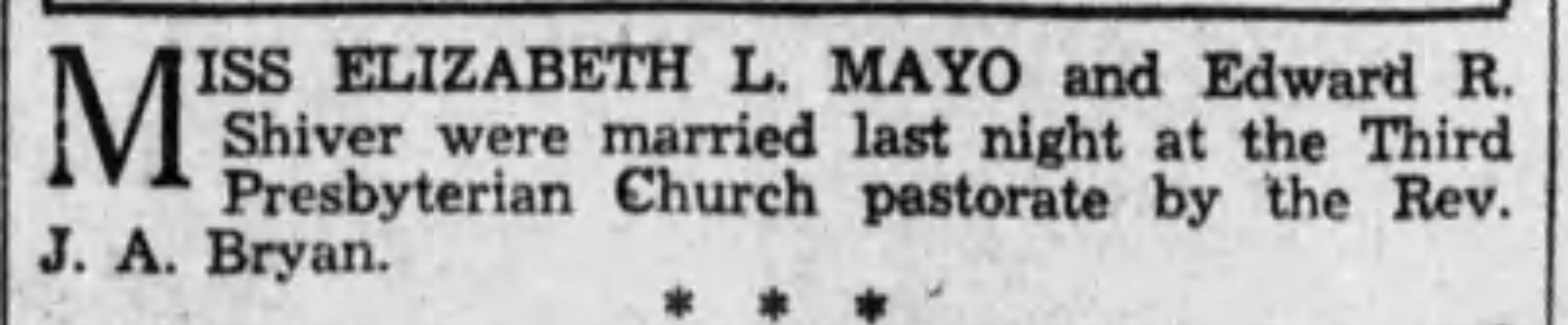 Elizabeth L. Mayo-Edward Shiver